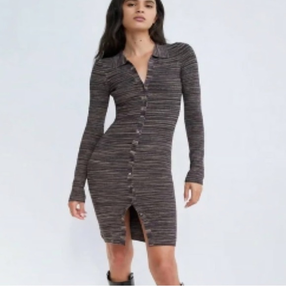 NWOT Wilfred Knit button down collared long sleeve sweater dress size small - Picture 2 of 11